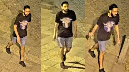 Die Berliner Polizei sucht einen Brandstifter. Das könnte ein Tatverdächtiger sein.