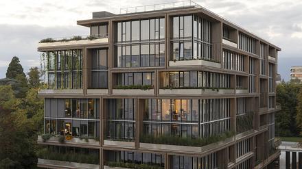Das neue Hauptgebäude von Médecins Sans Frontières in Genf, Architektur: Sauerbruch Hutton.