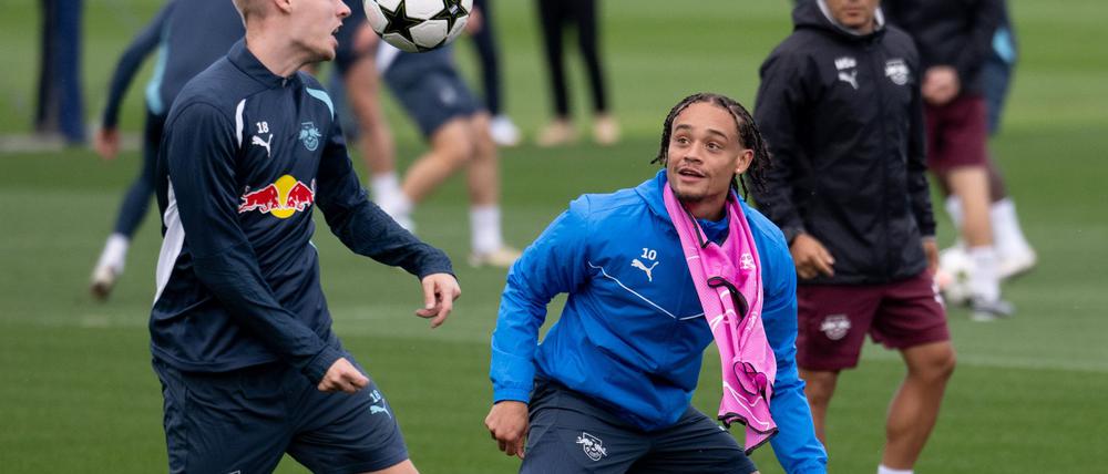 Xavi Simons (r.) könnte für Leipzig zum Unterschiedsspieler gegen Liverpool werden.