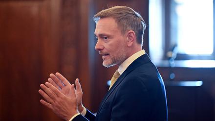 Bundesfinanzminister Christian Lindner in New York. Der FDP-Politiker fordert einen neuen Rechtsstatus für Geflüchtete aus der Ukraine.