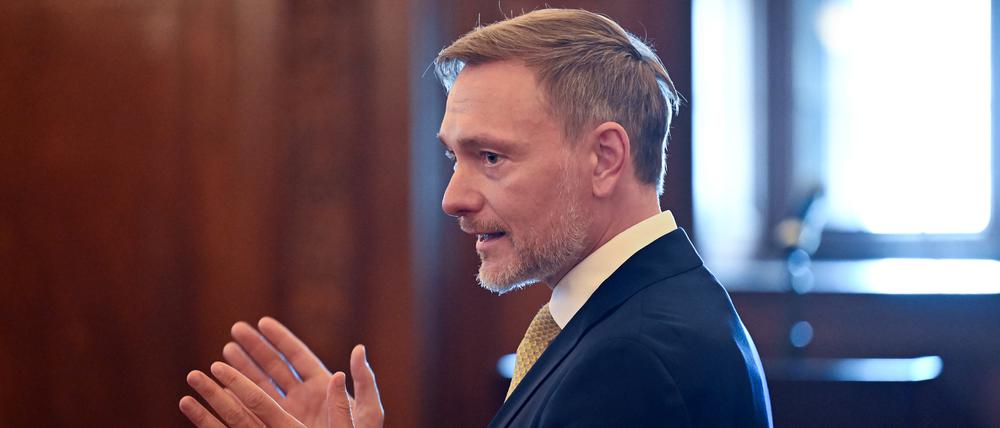 Bundesfinanzminister Christian Lindner in New York. Der FDP-Politiker fordert einen neuen Rechtsstatus für Geflüchtete aus der Ukraine.
