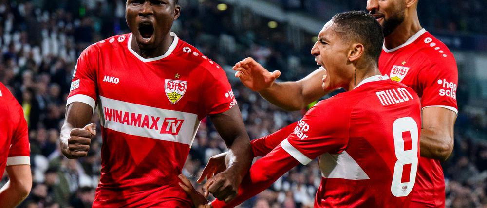 Siegtorschütze in der Nachspielzeit: Stuttgarts eingewechselter El Bilal Touré (l.).