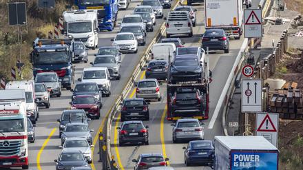 Baustelle an der Autobahn A8 in Baden-Württemberg. Der Sanierungsbedarf ist hoch.