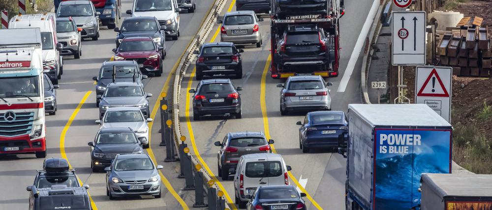 Baustelle an der Autobahn A8 in Baden-Württemberg. Der Sanierungsbedarf ist hoch.