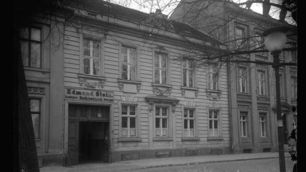 Druckerei Stein in Potsdam mit dem früheren Schriftzug.