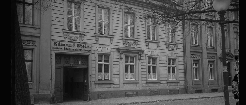 Druckerei Stein in Potsdam mit dem früheren Schriftzug.