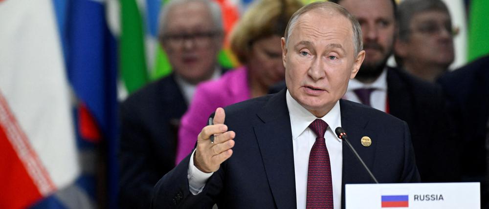 Der russische Präsident Wladimir Putinbeim Brics-Gipfel in Kasan.