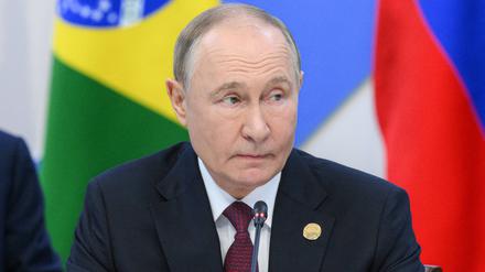 Der russische Präsident Wladimir Putin bei einem Treffen der BRICS-Staats- und Regierungschefs mit begrenzter Teilnehmerzahl.