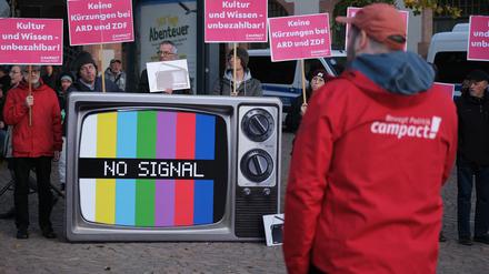 Protest gegen die Kürzungen in Leipzig.