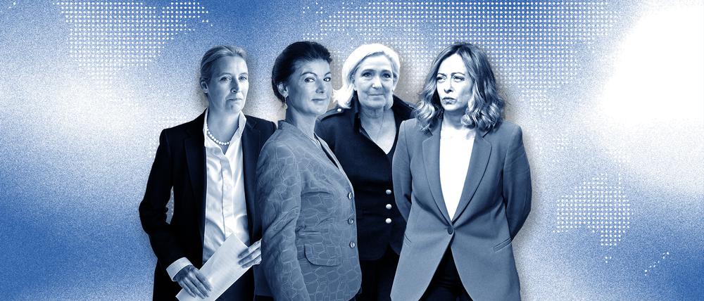 Europas Demagoginnen: Alice Weidel, Sahra Wagenknecht, Marine Le Pen, Giorgia Meloni