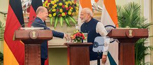 Scholz zu Besuch in Indien.