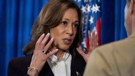 Die demokratische Präsidentschaftskandidatin Kamala Harris bei einem Event in Houston/Texas.