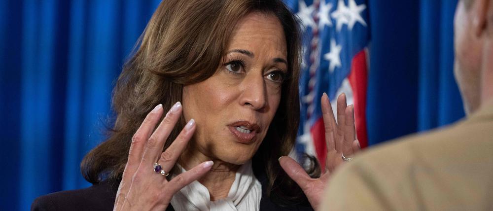 Die demokratische Präsidentschaftskandidatin Kamala Harris bei einem Event in Houston/Texas.