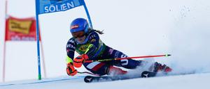 Mikaela Shiffrin fuhr beim Saisonauftakt in Sölden nur auf Platz fünf.
