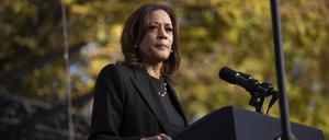 Kamala Harris im Wahlkampf – hier bei einem Auftritt vergangene Woche in Michigan. 