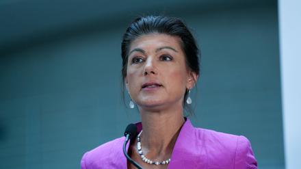 Sahra Wagenknecht bei einer Pressekonferenz (Archivbild)