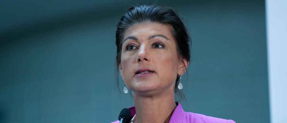Sahra Wagenknecht bei einer Pressekonferenz (Archivbild)