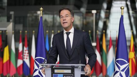 NATO-Generalsekretär Mark Rutte im NATO-Hauptquartier in Brüssel.