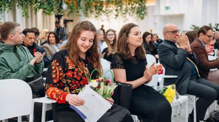 Begrüßung der neuen Fellows am Virtual Ukraine Institut for Advanced Study im Oktober 2024 in Kyjiw.