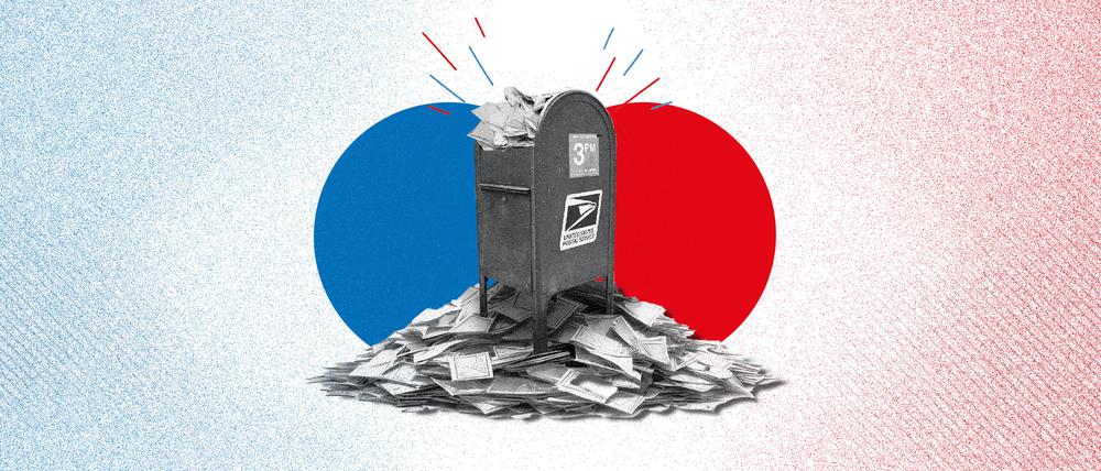 Ein überquellender US-Briefkasten (Illustration).