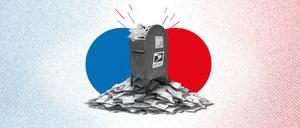 Ein überquellender US-Briefkasten (Illustration).