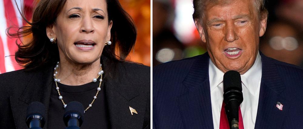 Das Rennen zwischen Kamala Harris und Donald Trump ist laut Umfragen völlig offen.