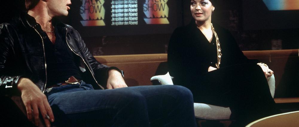 Unvergessen: Romy Schneider und Burkhard Driest am 30. Oktober 1974 in der WDR-Talkshow „Je später der Abend“. (Archivbild) 