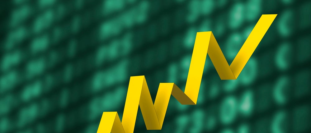 Ein Aktienkurs geht nach oben