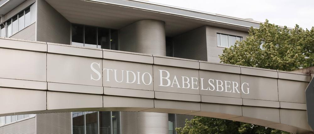 Haupteingang zum Studio Babelsberg in Potsdam, 27. August 2023. Studio Babelsberg *** Main entrance to Studio Babelsberg in Potsdam, 27 August 2023 Studio Babelsberg