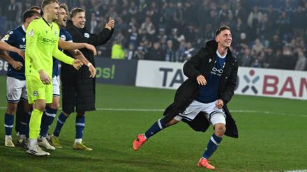 Matchwinner für die Arminia: Marius Wörl (r)