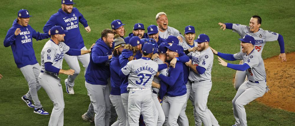 Geschafft! Die Los Angeles Dodgers sind zum achten Mal Meister der Major League Baseball.