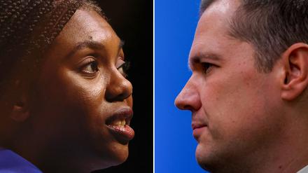 Kämpfen um den Parteivorsitz: Kemi Badenoch (li.) und Robert Jenrick.