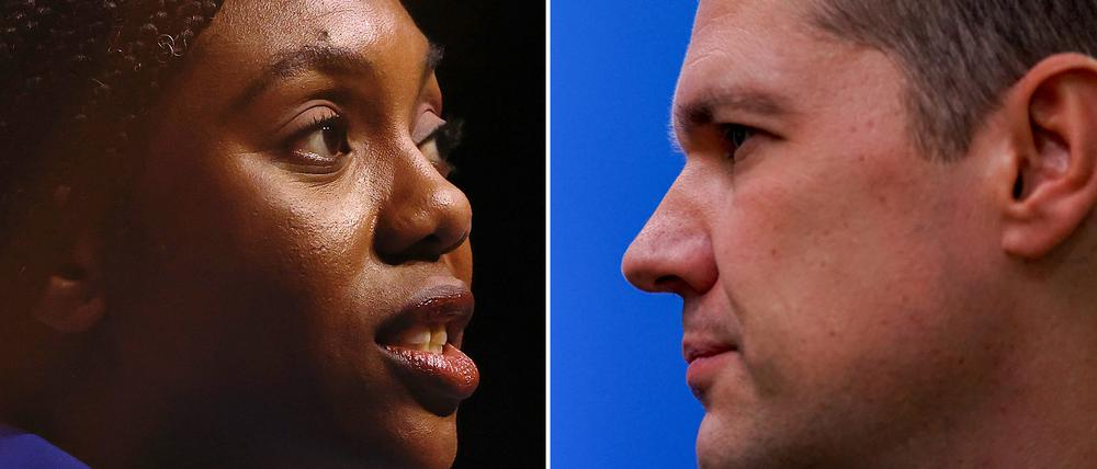Kämpfen um den Parteivorsitz: Kemi Badenoch (li.) und Robert Jenrick.