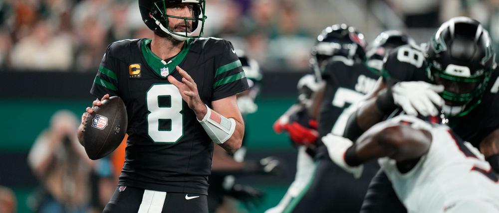 Jets-Quarterback Aaron Rodgers warf gegen Houston drei Touchdown-Pässe.
