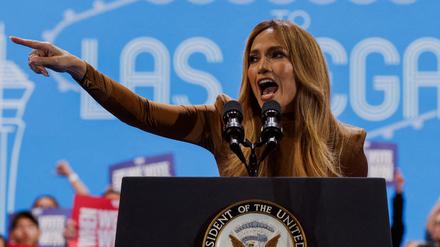Jennifer Lopez wirbt in Las Vegas für Kamala Harris. 