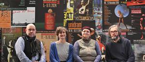 Die Köpfe hinter dem Theaterfestival Unidram: Thomas Pösl, Elena Otto, Franka Schwuchow und Jens-Uwe Sprengel (vl.n.r).
