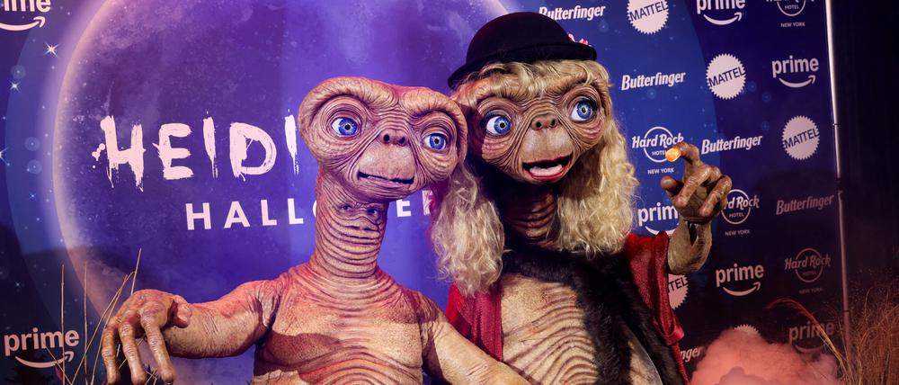 Außerirdisch kostümiert: Heidi Klum und Gatte Tom Kaulitz als Doppel-E.T. 