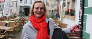 02.11.2024, Thüringen, Erfurt: Katja Wolf, BSW-Fraktionschefin in Thüringen kommt zum Mitgliedertreffen des BSW-Landesverbands.