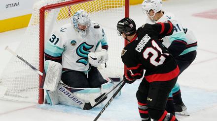 Philipp Grubauer kehrte ins Kraken-Tor zurück und erlebte keinen schönen Abend. 