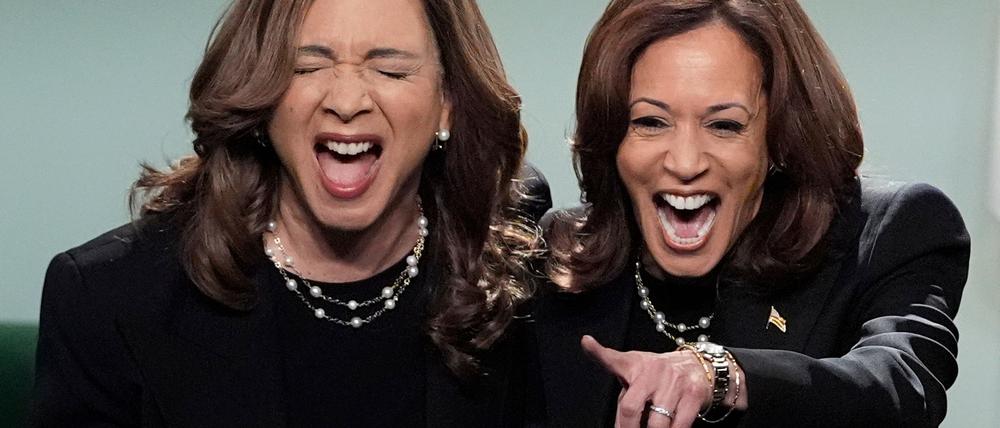 Harris bewies, dass sie nicht nur über Trump spotten, sondern auch über sich selbst lachen kann. 