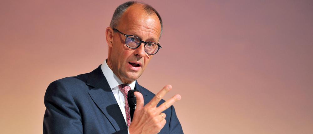 „Richtige Richtung“: CDU-Chef Friedrich Merz blickt wohlwollend auf die wirtschaftspolitischen Vorstellungen der FDP. 