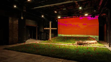 The Opioid Crisis Lookbook: You Can Only Kill Us Once, Installation View, Courtesy of Trauma Bar und Kino, 2024. Photo: Frank Sperling