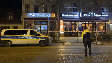 Polizeieinsatz in der Rudolf-Breitscheid-Straße in Potsdam Babelsberg 