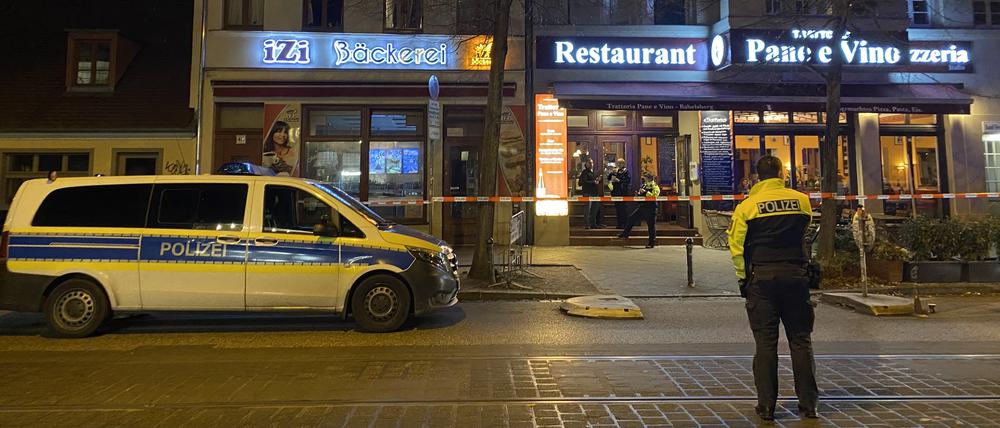 Polizeieinsatz in der Rudolf-Breitscheid-Straße in Potsdam Babelsberg 