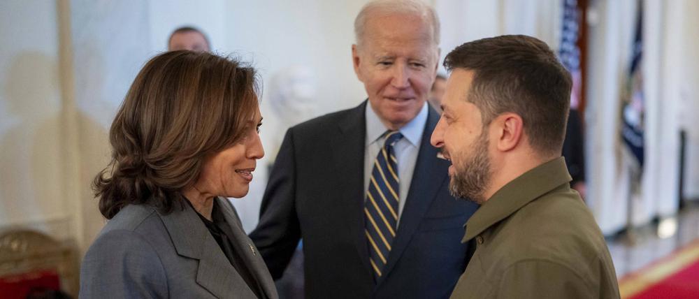 Harris, Biden und Selenskyj trafen sich bereits im September 2023 in Washington D.C. 