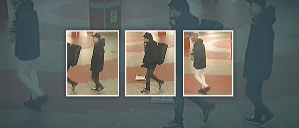 Die Berliner Polizei hat Fotos der drei gesuchten Tatverdächtigen veröffentlicht. 