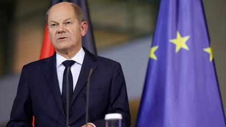 Bundeskanzler Olaf Scholz am Montag in Berlin.