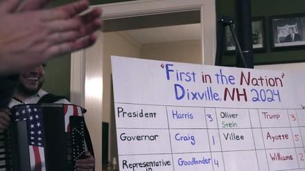 Die Ergebnisse werden nach der Mitternachtsabstimmung am Wahltag, Dienstag, 5. November 2024, in Dixville Notch, New Hampshire, veröffentlicht.