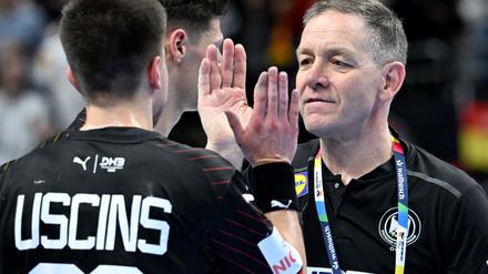 Für Leistungsträger Renars Uscins ist Alfred Gislasons Karriereende als Bundestrainer noch kein Thema. 