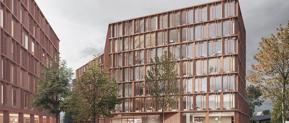 Der geplante Neubau der BSR-Zentrale am Südkreuz.